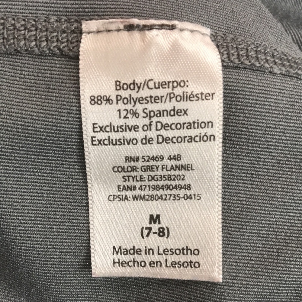 Danskin Now Girls Leggings, M (7/8), Gray & Red/Pink - Picture 7 of 8